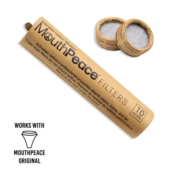 MouthPeace ORIGINAL Carbon Filter Replacements - 5 Packs of 10pc Filter Rolls