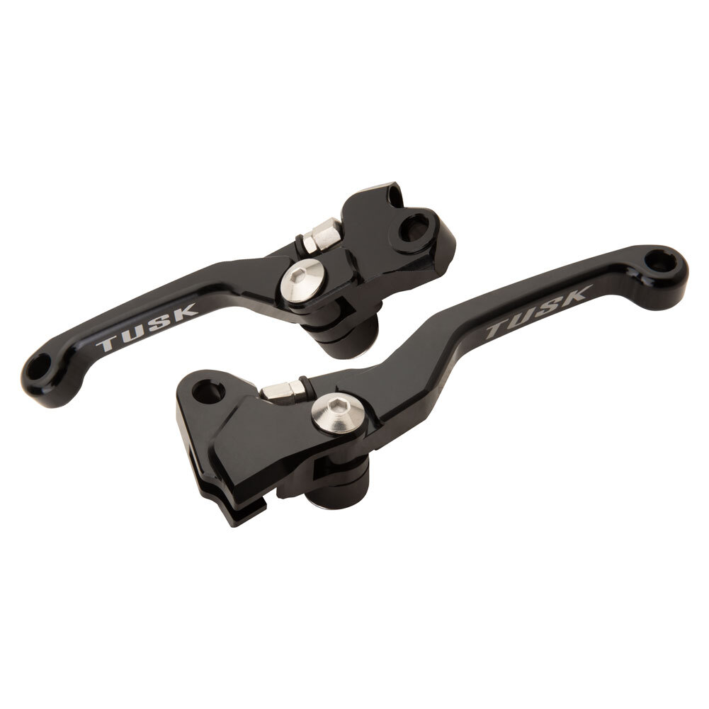 Tusk Folding Clutch /Brake Lever Set-Black-Fits: Yamaha YZ250F/YZ450F 2009–2025