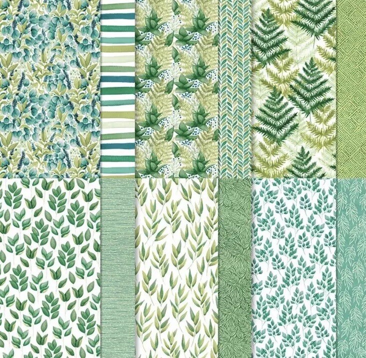 FOREVER GREENERY Designer Series Paper DSP Stampin Up 12 X 12 Full Pack 152492