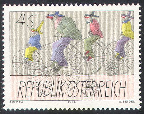 Austria 1985 Cycling/Bikes/Bicycles/Transport/Art/Animation 1v (n26123)