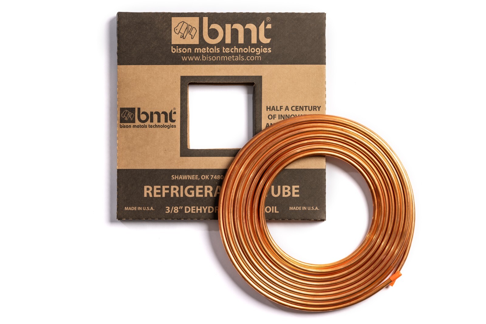 3/8" OD X 50 FT ACR Soft Copper Refrigeration Tubing MADE IN USA