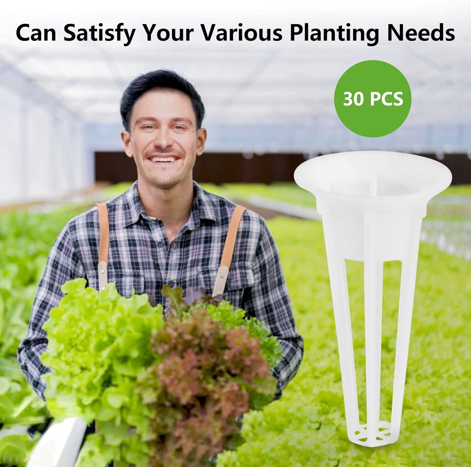 30 Pack Replacement Grow Baskets Hydroponics Seed Pod Sponge plant Containers