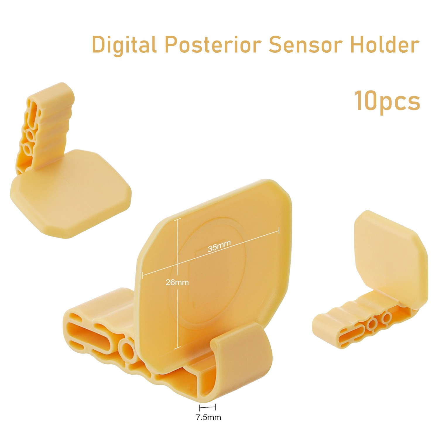 10 pcs Autoclavable Digital Posterior Sensor Holder Yellow