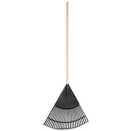 Union Tools 64309Gr 26-Tine Leaf Rake W/ 48"L Hardwood Handle, Polypropylene