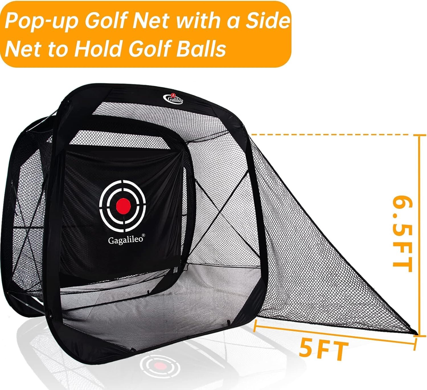 7X7FT Pop Up Golf Hitting Chipping Practice Net for Outdoor with Target zone