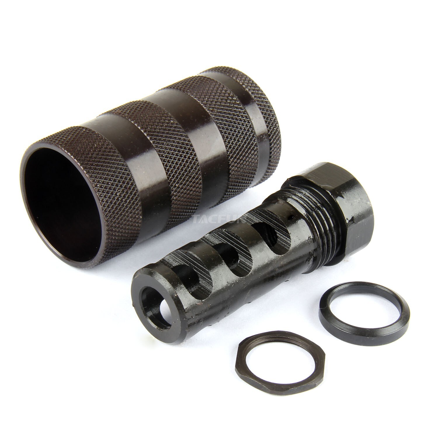 Muzzle Brake 1/2x28 1/2x36 5/8x24 w/ 13/16-16 Sound Sleeve Forwarder