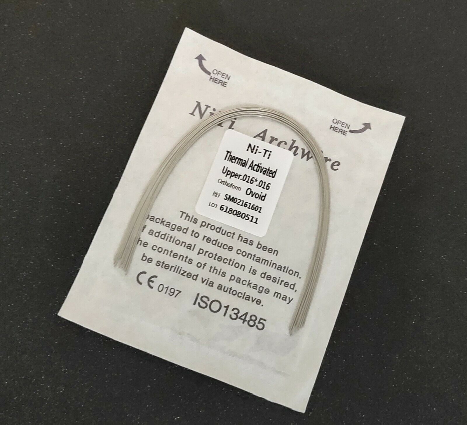 Orthodontic Thermal Activated Arch Wire NiTi Rectangular Ovoid Form 10pcs/Pack