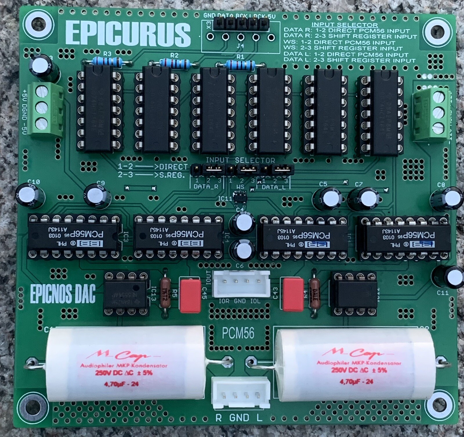 PCM56 NOS DAC PCB with 4xPCM56 J Grade and SMD Components Populated