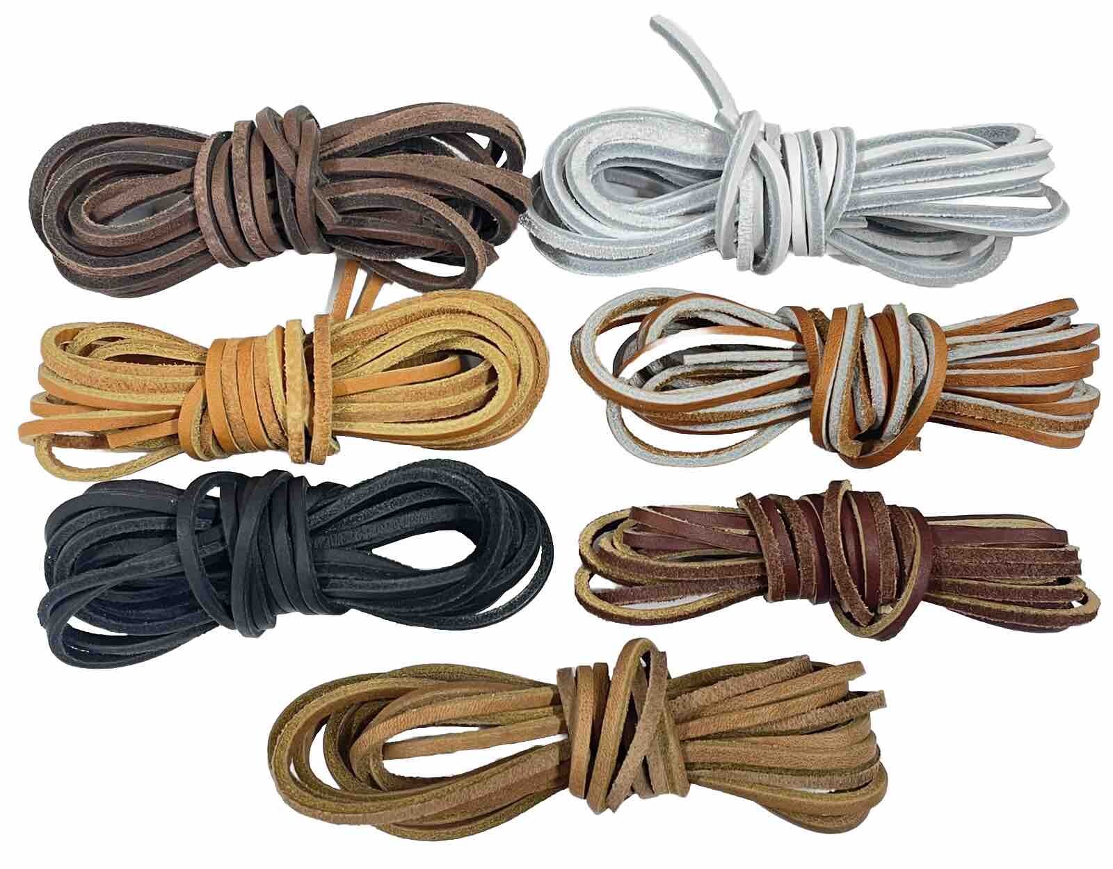 LEATHER LACES - 1/8" X 72"  Shoe Lace String Shoelace Bootlace Cord