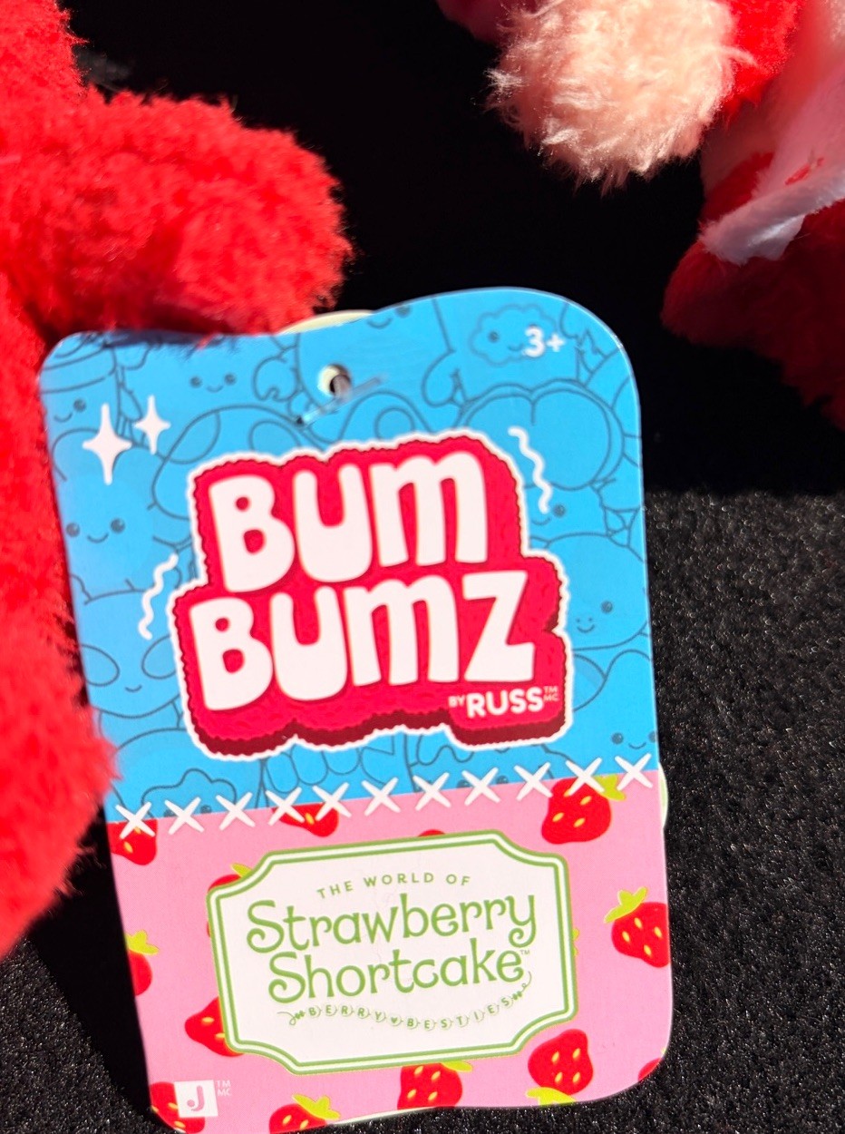 BumBumz Strawberry Shortcake & House Plush Set Of 2 Bum Bumz NEW