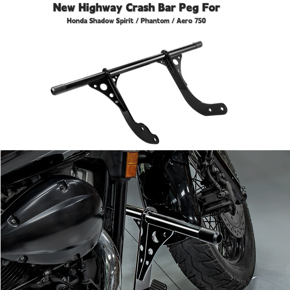 Highway Engine Guard Crash Bar Peg For Honda Shadow Phantom VT750C2B 2011-2023