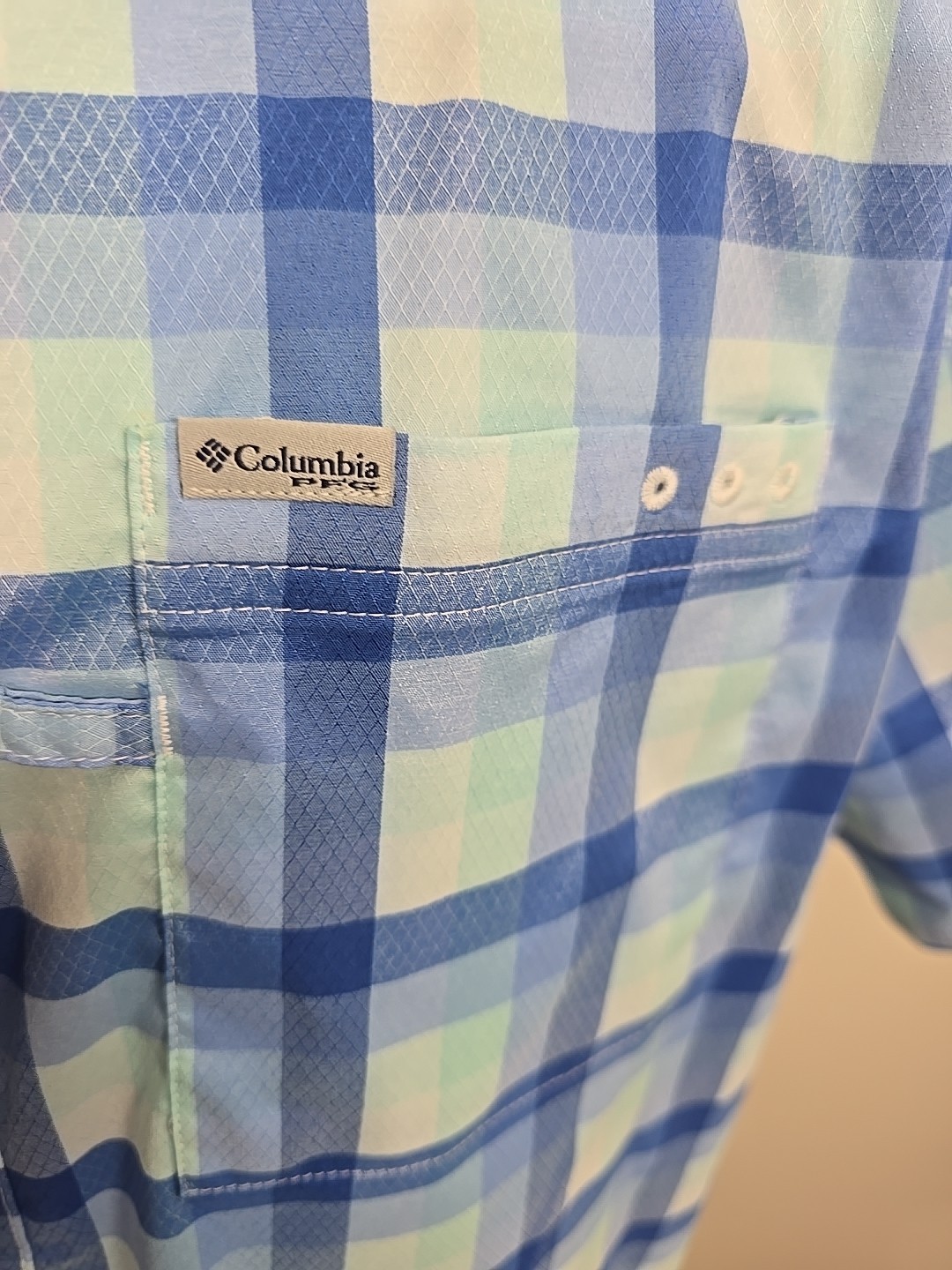 Columbia Super Bluefin Winds Camp Shirt XL New With Tags