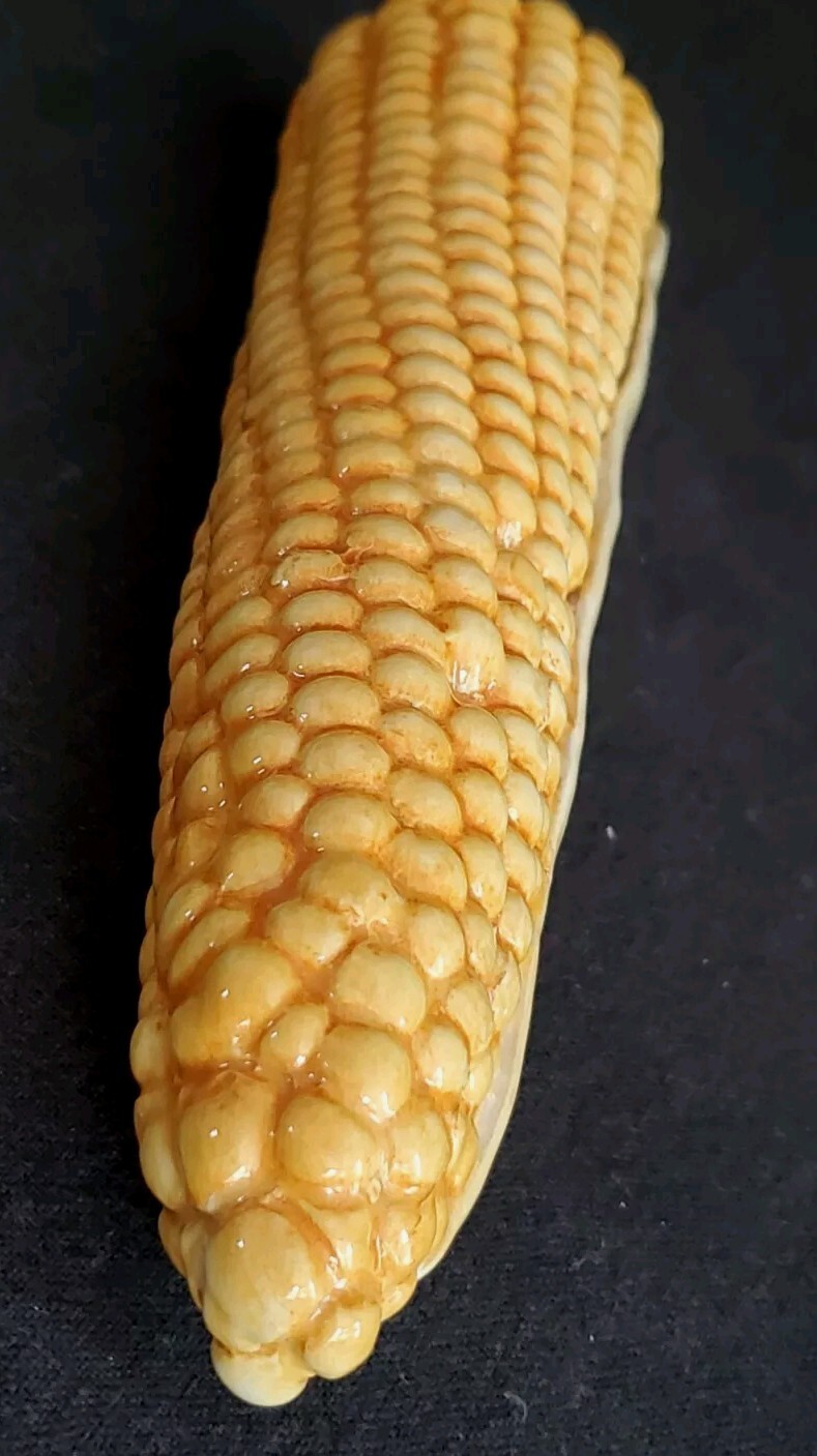 VTG MCM Signed ZACCAGNINI Majolica Italy Ceramic Sculpture Ear of Corn 10"