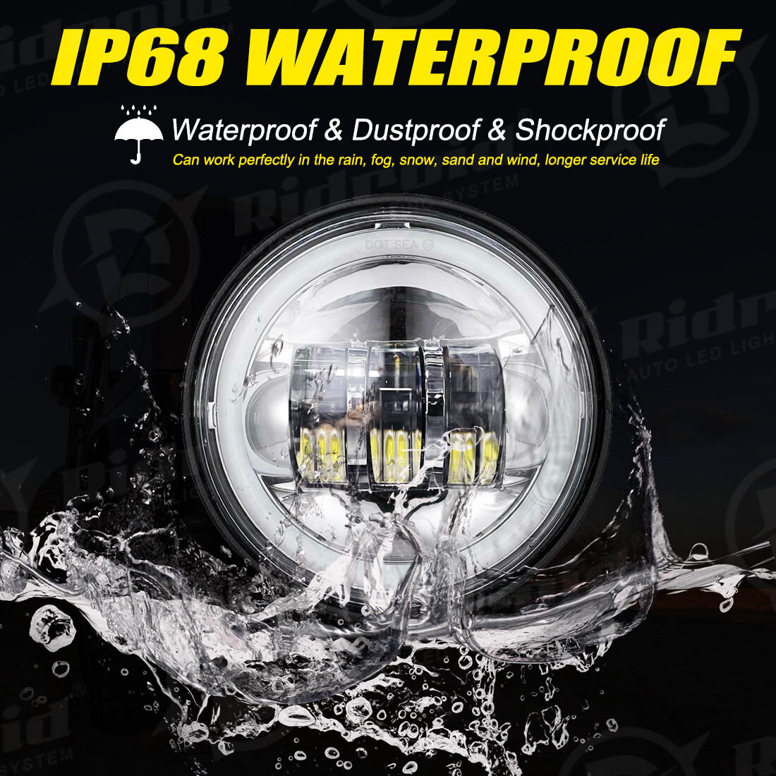 For Pontiac Firebird Trans Am 1993-2002 4.5 inch LED Fog Light Halo Passing Lamp