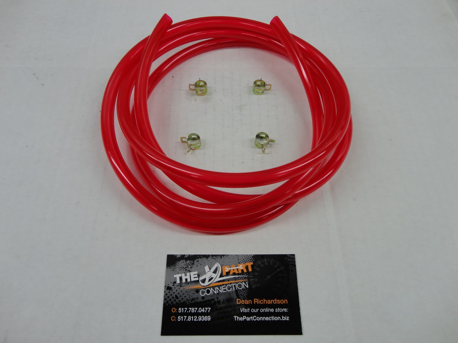 RED 1/4" ID FUEL LINE KIT SNOWMOBILE DIRT BIKE QUAD MOTORCYCLE GO KART GOLF CART