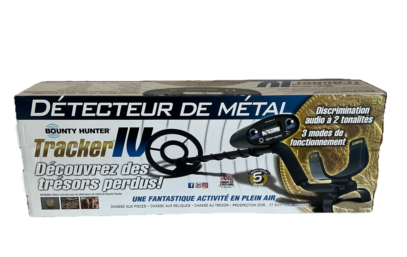 Bounty Hunter Tracker IV Metal Detector Waterproof Coil