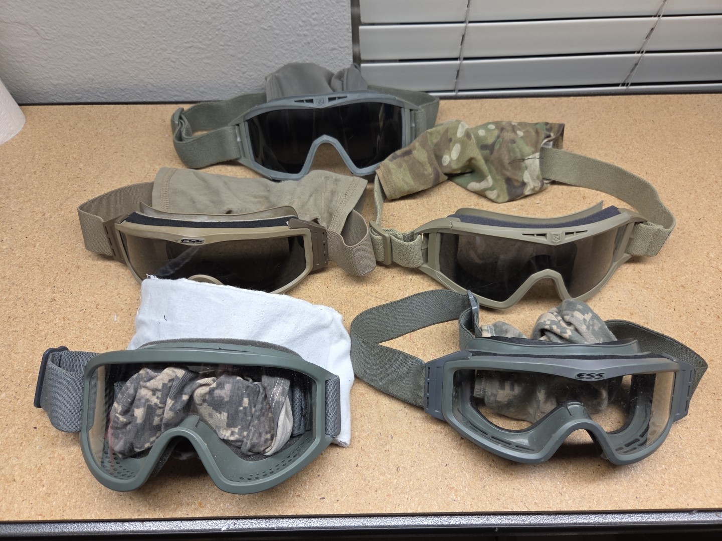 5x Revision ESS Military Desert Locust Tactical Goggles USGI SURPLUS LOT OF 5