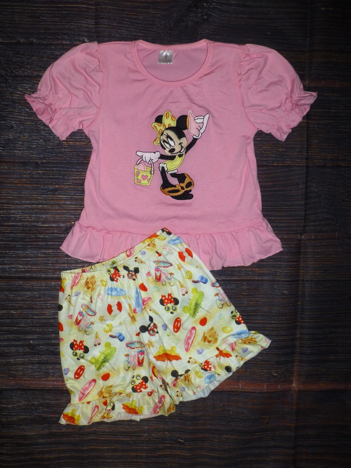 NEW Boutique Minnie Mouse Tropical Beach Girls Shorts Outfit
