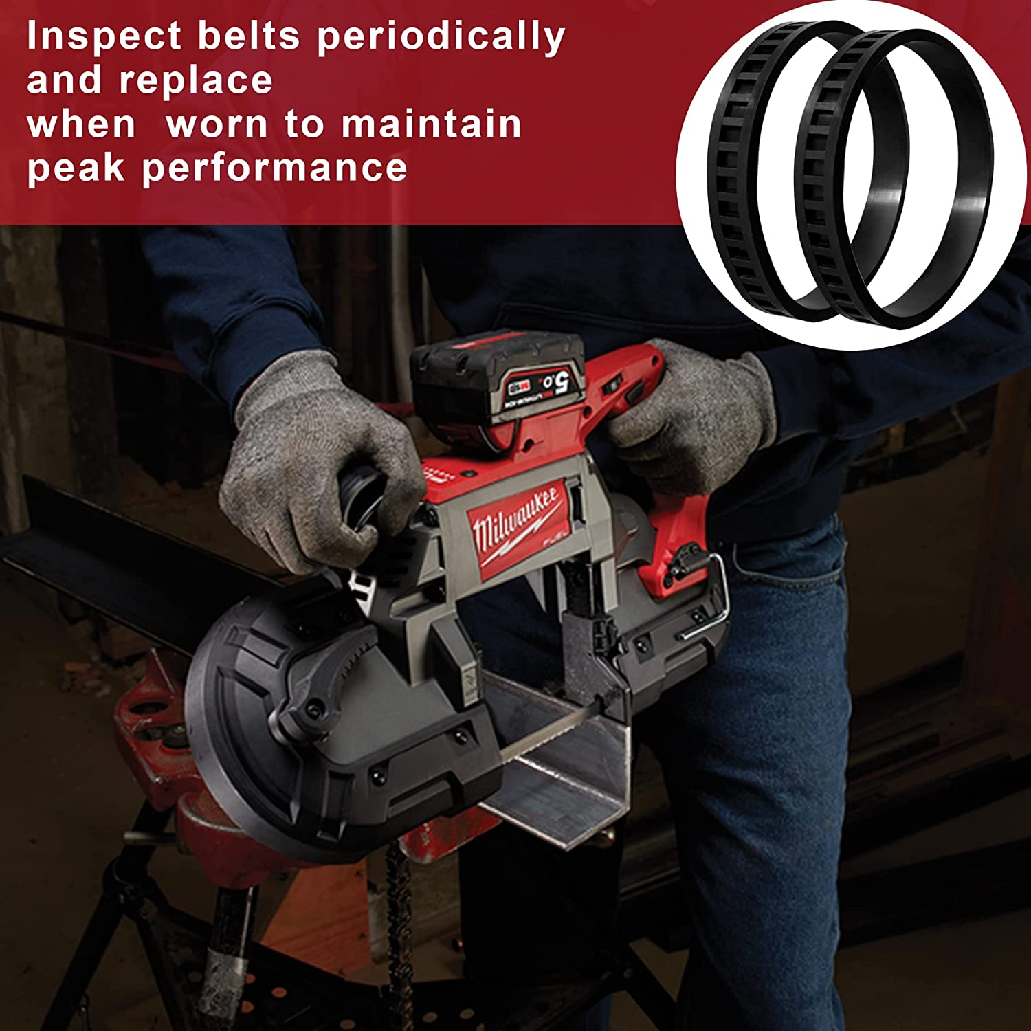 2 PACK 45-69-0030 Blade Pulley Tire Compact Band Saw for Milwaukee SHIPS FREE