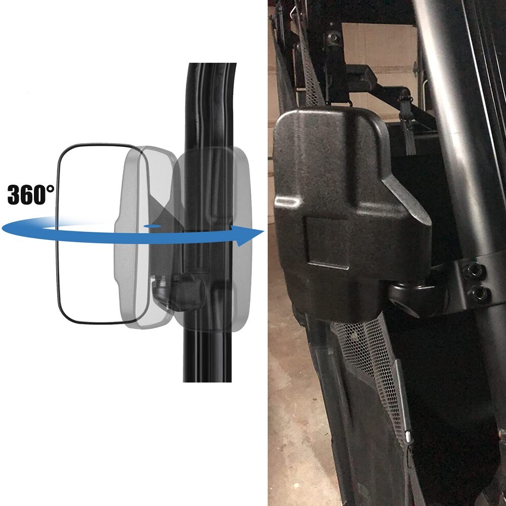 One Pair Rear View Side Mirrors For Polaris Ranger 500 /570 /XP 1000 900/General