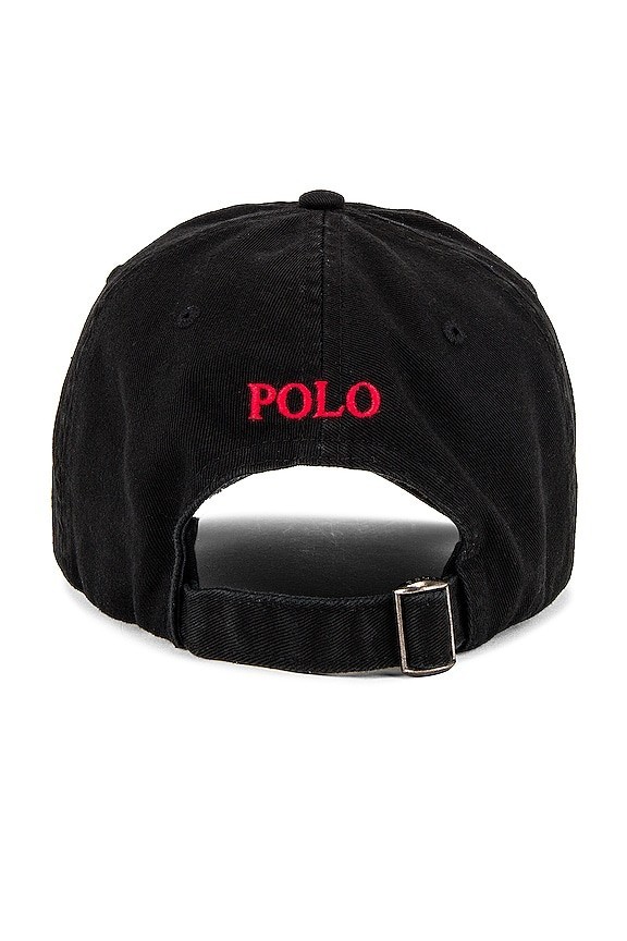 Polo Ralph Lauren Men's One Size Cotton Chino Adjustable Ball Cap Black Red
