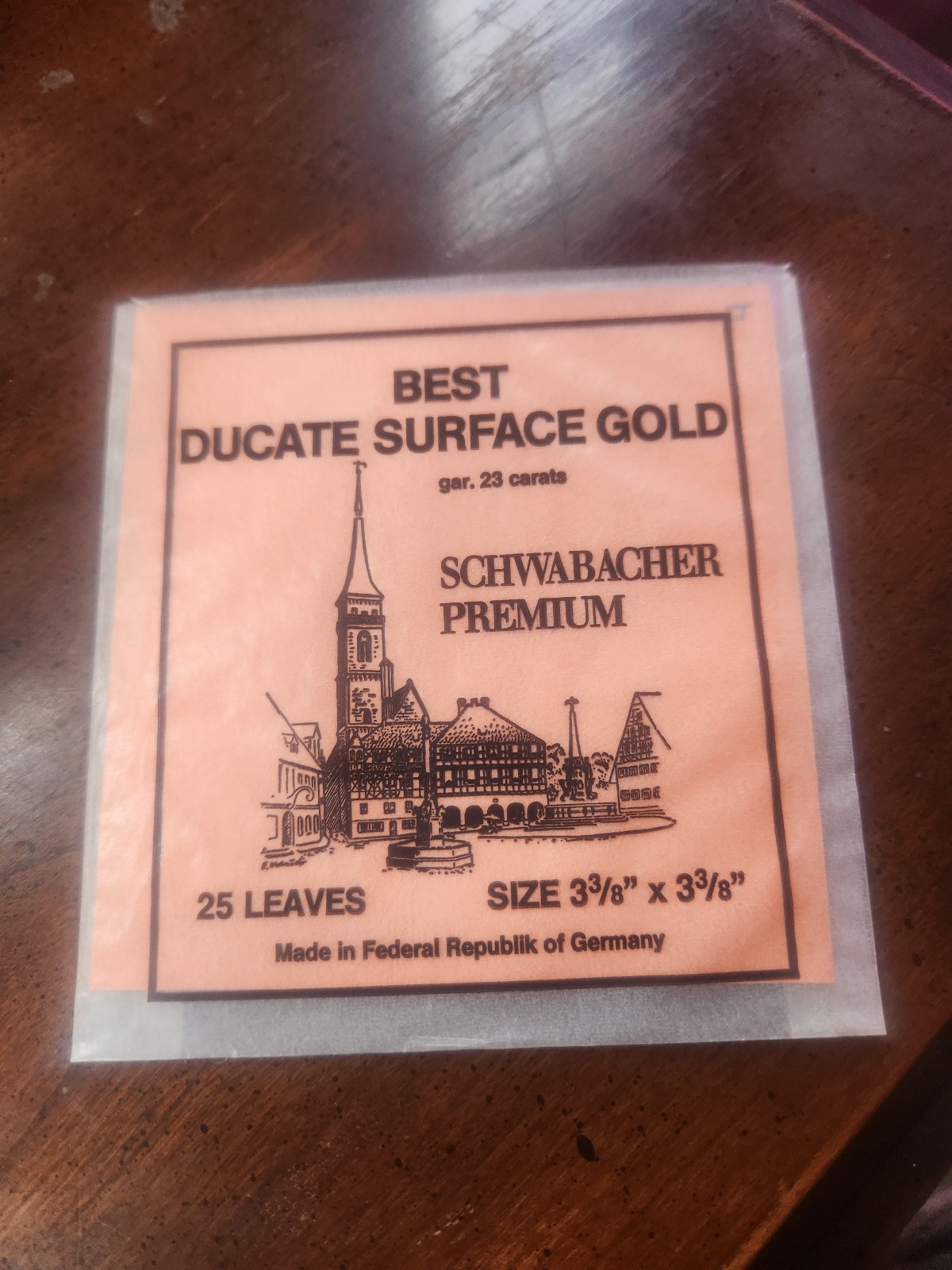 GERMAN GOLD LEAF - Genuine 23K Gold Leaf 25 Sheets of BEST DUCATE SURFACE GOLD