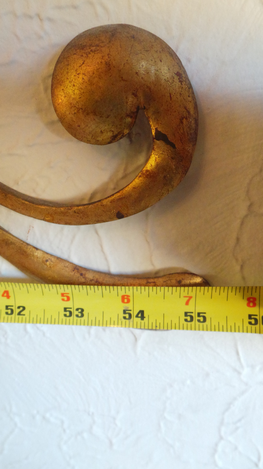 ANTIQUE ORIGINAL GILDED GOLD & METAL WALL SCONCE CANDLE HOLDERS