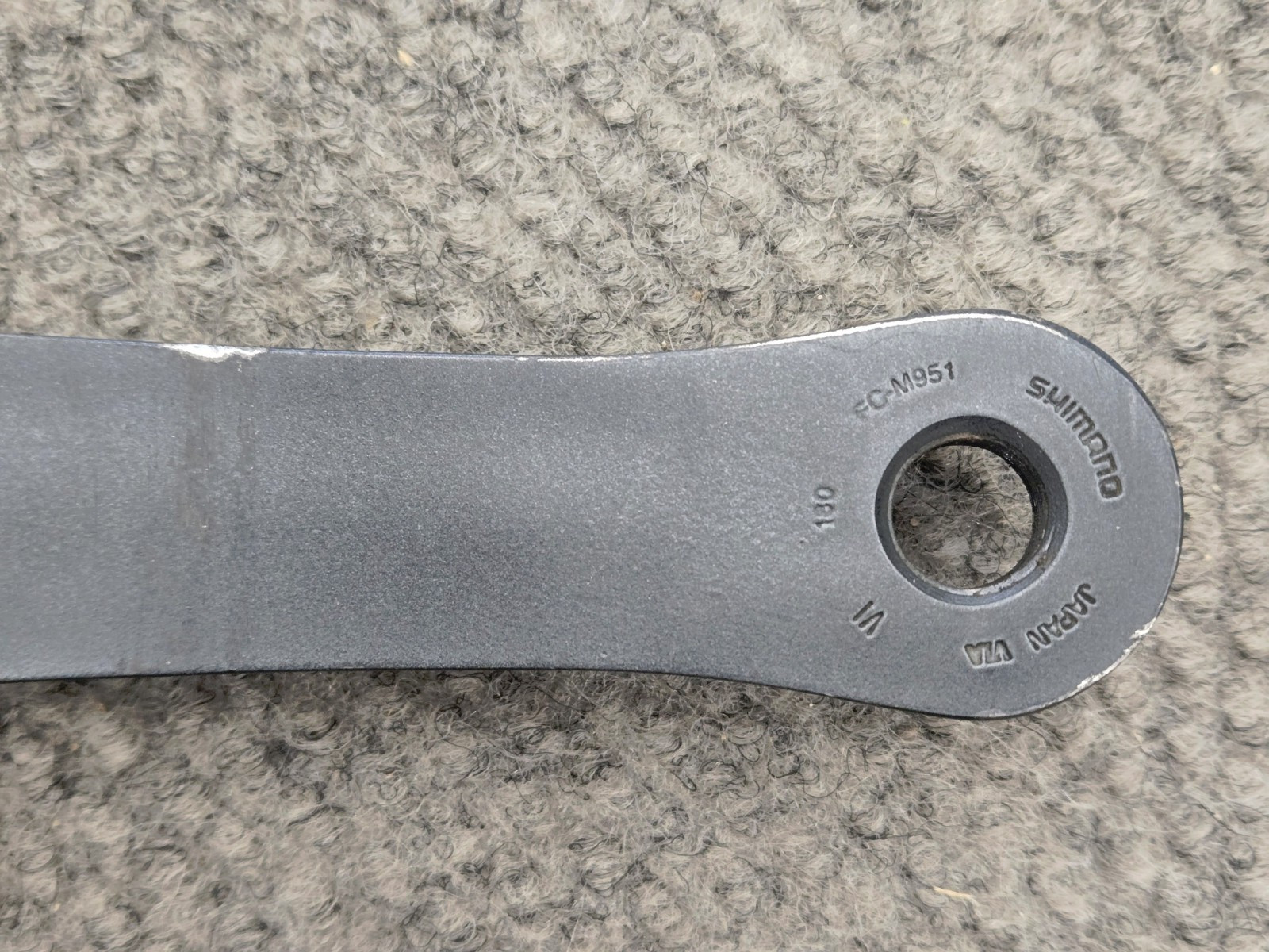 Vintage Shimano XTR FC-M951 Crankarms 180mm For Triple / Singlespeed Octalink V1