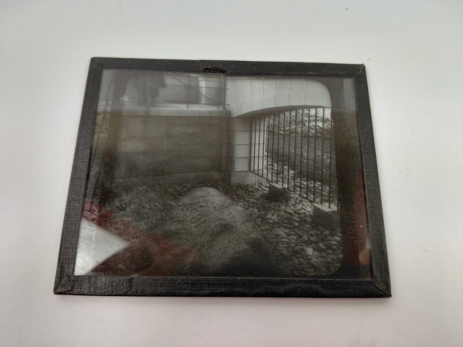 Magic Lantern Glass Slide Photo Keystone P244 Plymouth Rock Massachusetts