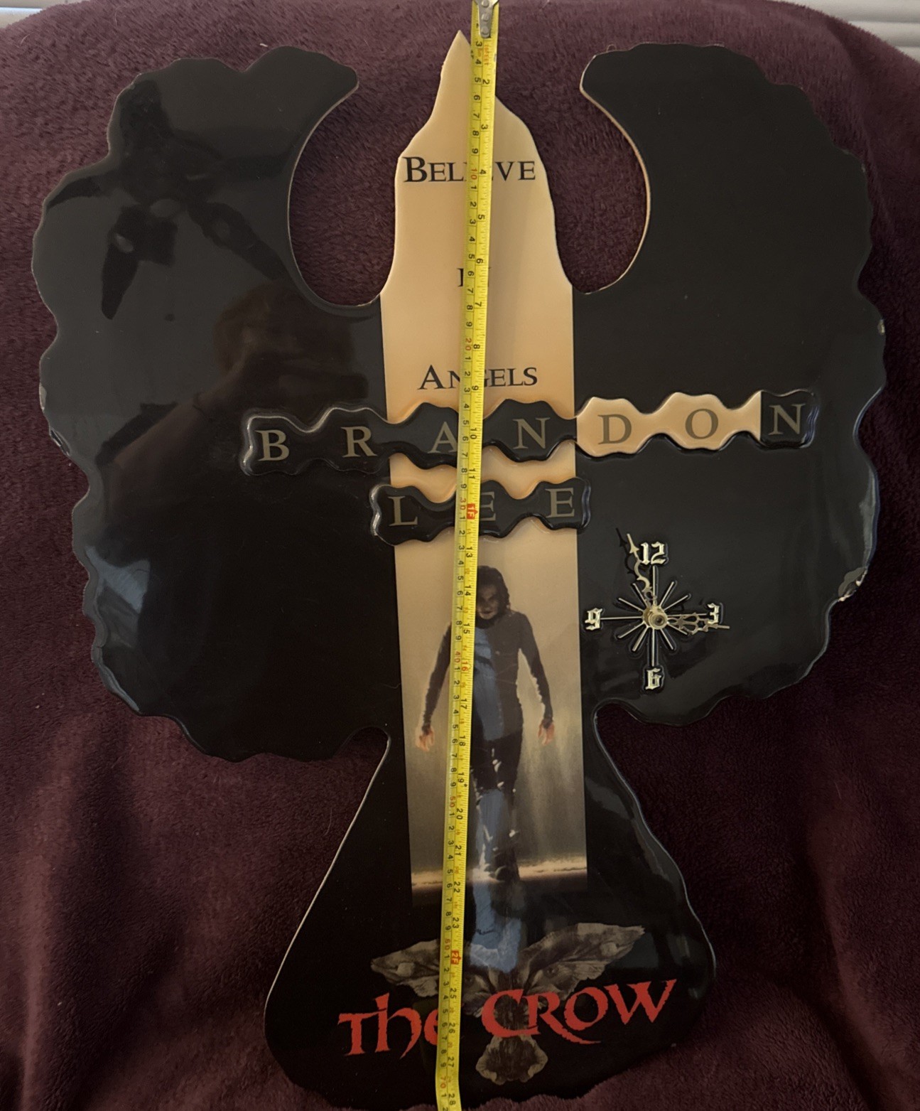 Vintage RARE! THE CROW B.Lee,Bel In Angels plastic top card board Poster Lg 28”￼