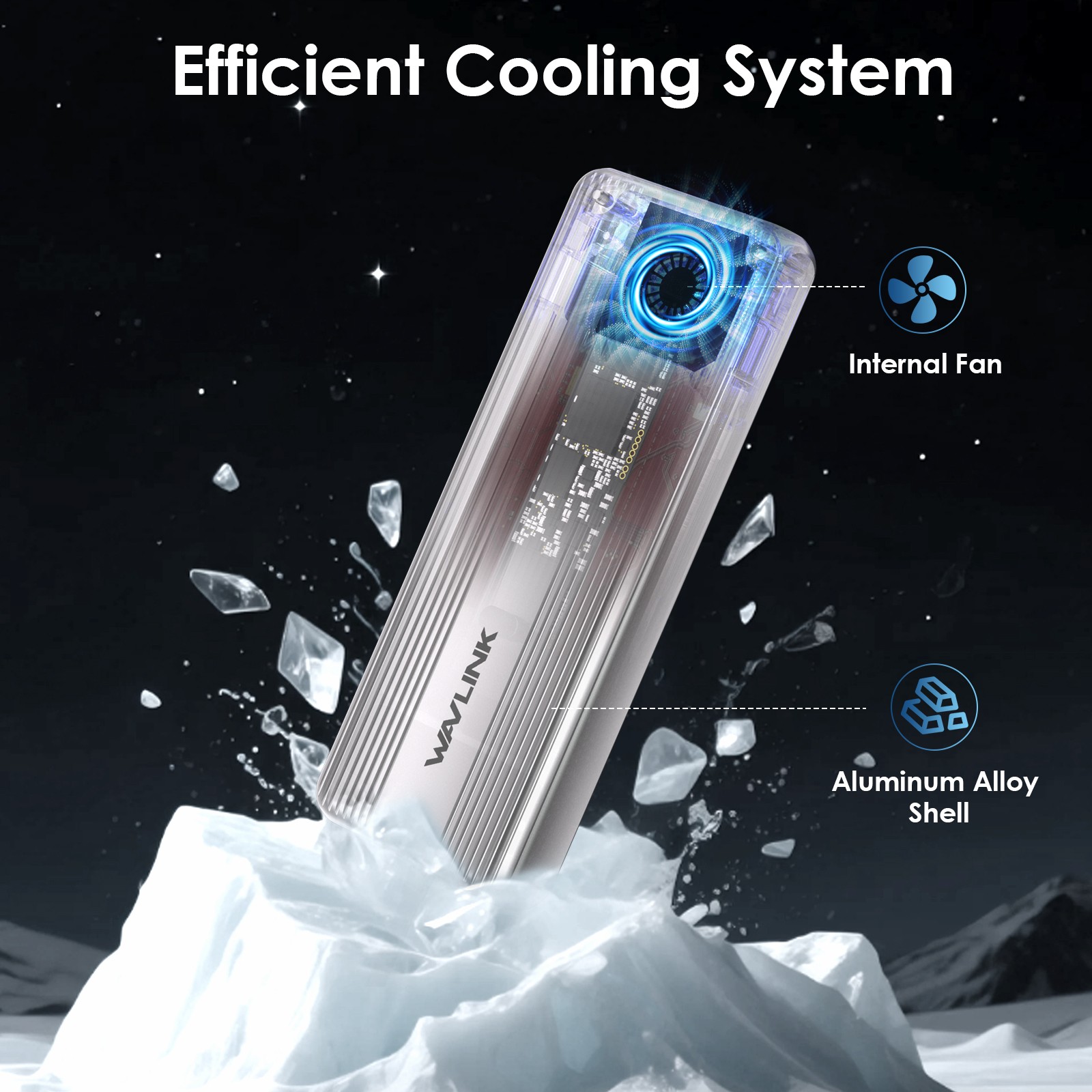 Wavlink Thunderbolt 5 M.2 NVMe SSD Enclosure 80Gbps PCIe NVMe SSD Case USB4 v2