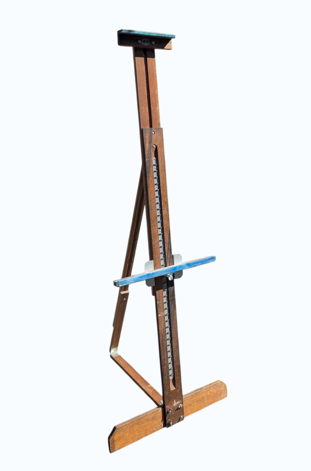 Antique Anco Bilt Large Wooden Floor Easel Folding Artist Studio Decor 4 - 8 ft