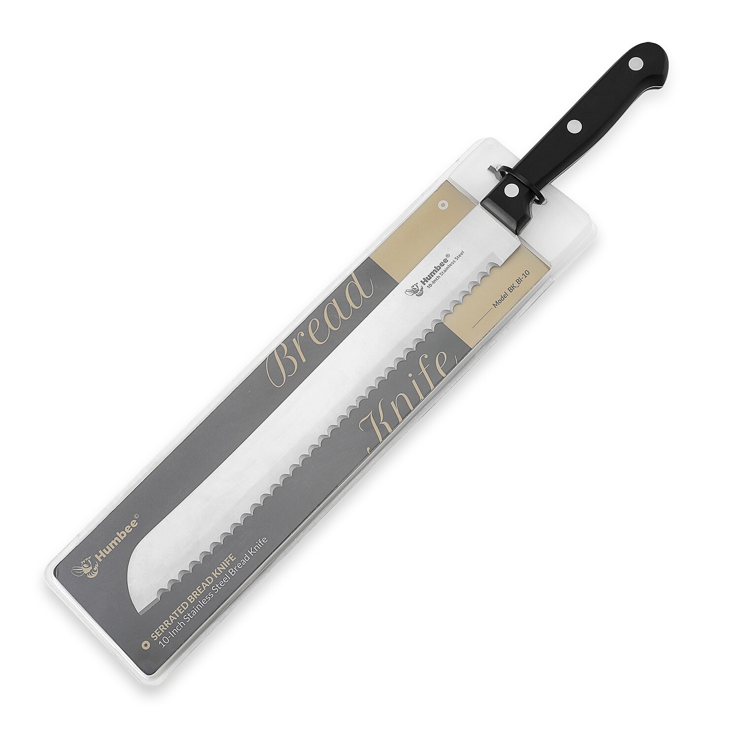 Humbee Chef, Stainless Steel Serrated Bread Knives 8/10/12 inch