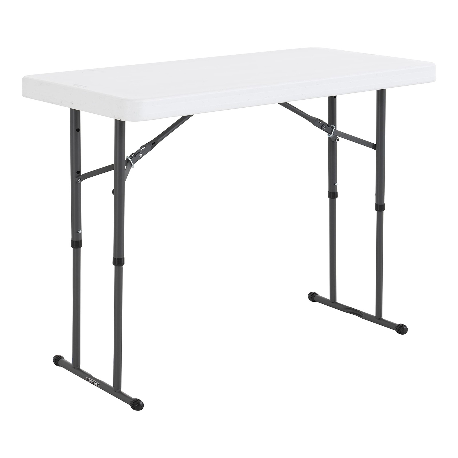 Lifetime Commercial Height Adjustable Folding Utility Table, 4-Foot