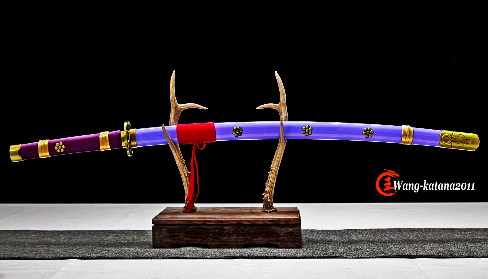 ONE PIECE 海贼王 1060 Steel Katana Purple Hamon Sharp Japanese Samurai Anime Sword