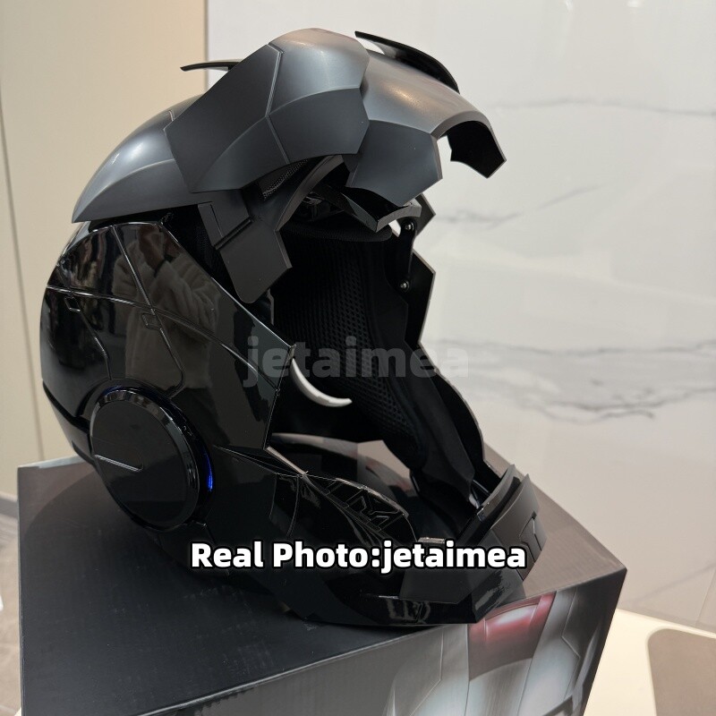 AUTOKING Iron Man All Balck Cool MK5 Mask 1:1 Helmet Wearable Voice-control Auto