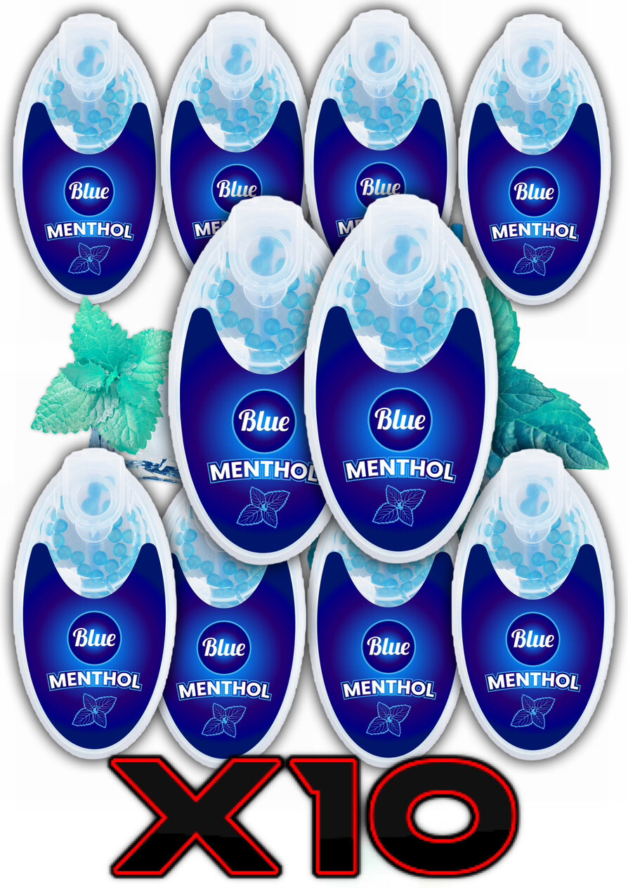 Cigarette Crush Balls Blue Menthol Aroma Balls Beads (10X Bundle) 100 Count Each