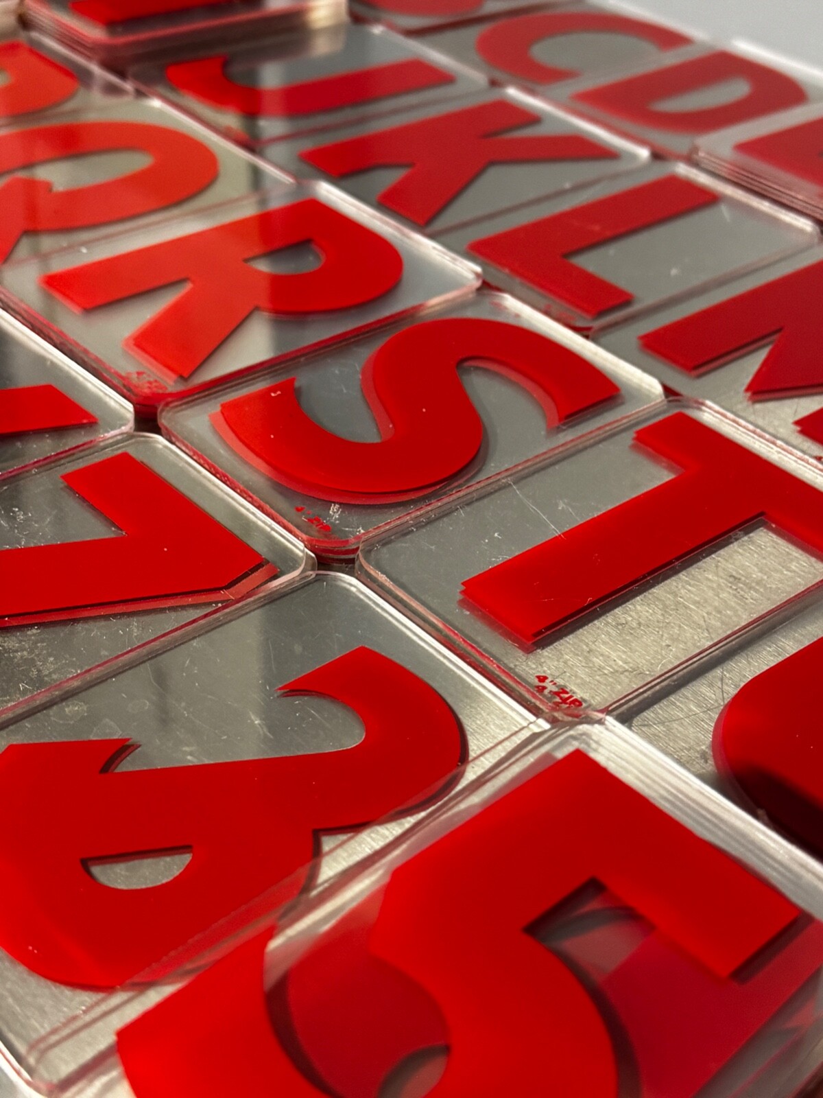 96 pcs Complete Set 4" Red Letters for 5" Marquee Sign