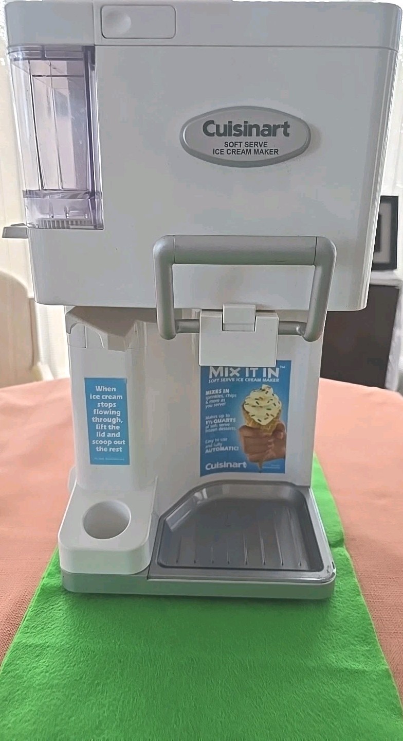 Cuisinart ICE-45 Soft Serve Ice Cream Maker | Needs Freezer Bowl but works as is