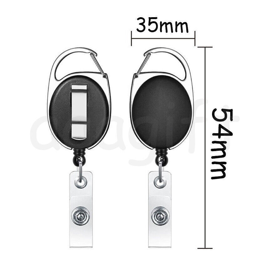 5/10/20x Retractable Reel Clip Badge Holder ID Card Key Ring Carabiner US Stock