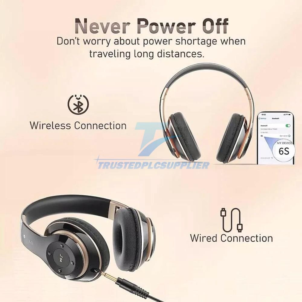 Wireless Headphones Bluetooth Noise Cancelling Stereo Earphones Over Ear Headset