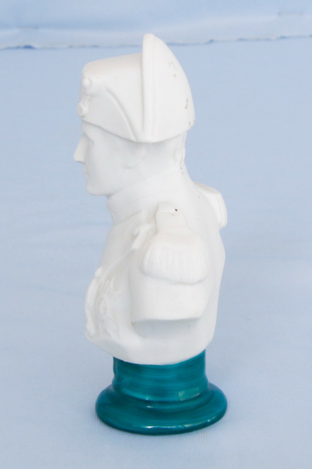 Antique White Bisque Porcelain Bust French Emperor Napoleon Bonaparte Waterloo