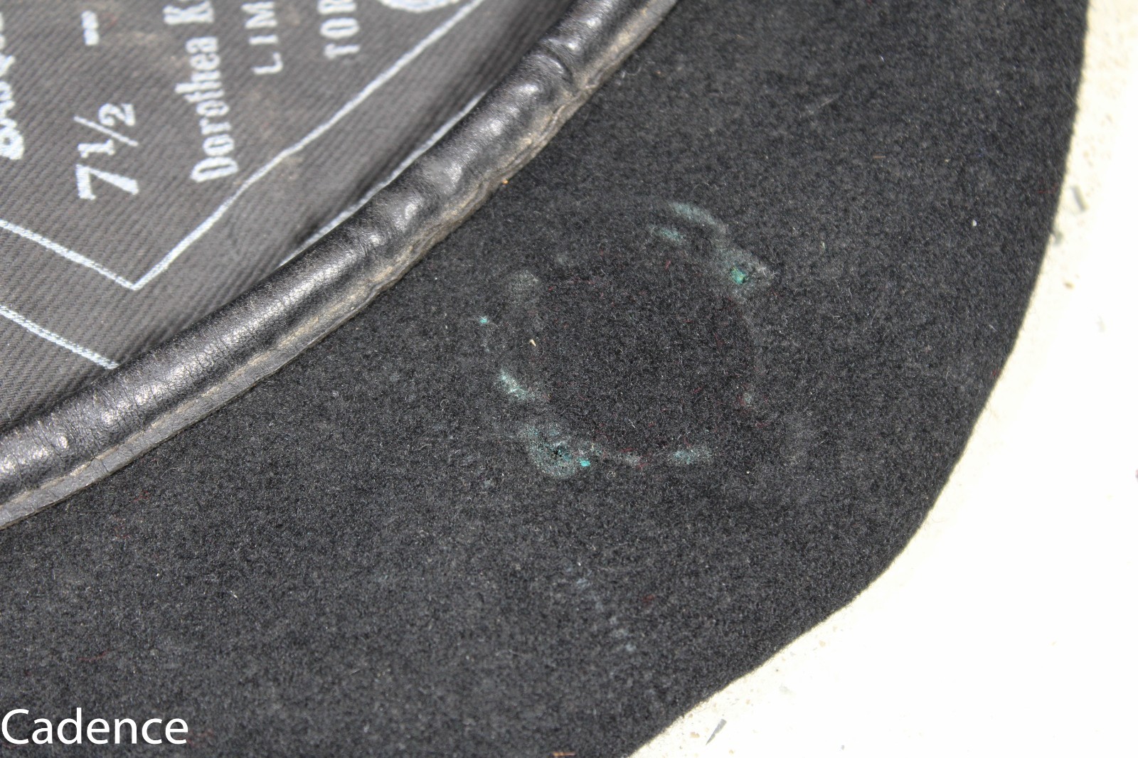 US Vietnam Black Ranger Beret Canadian Made Dated 1952 Huge 7 1/2 Worn S931