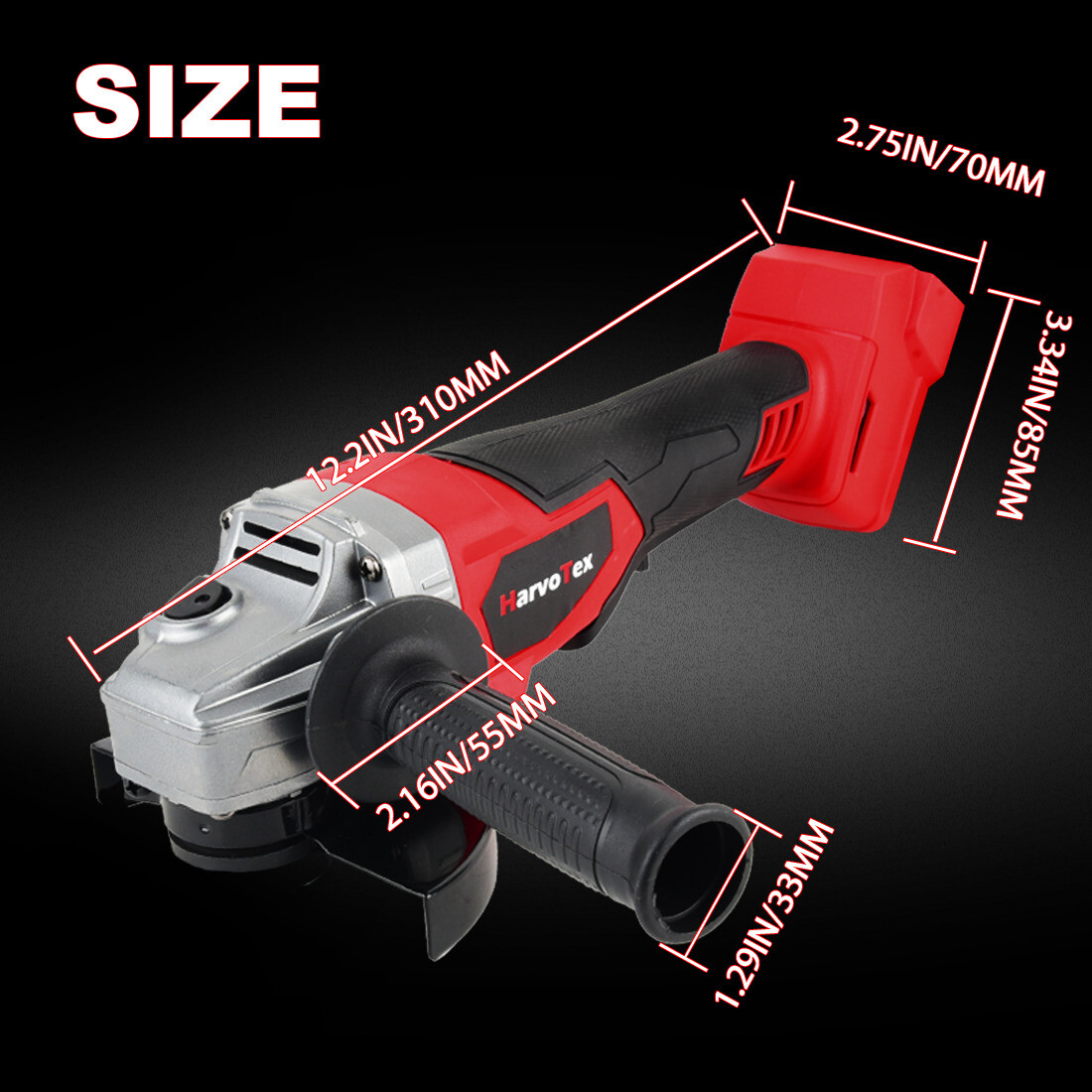 Cordless Brushless 125mm Angle Grinder for Milwaukee 18V Battery 11000 RPM TOOL