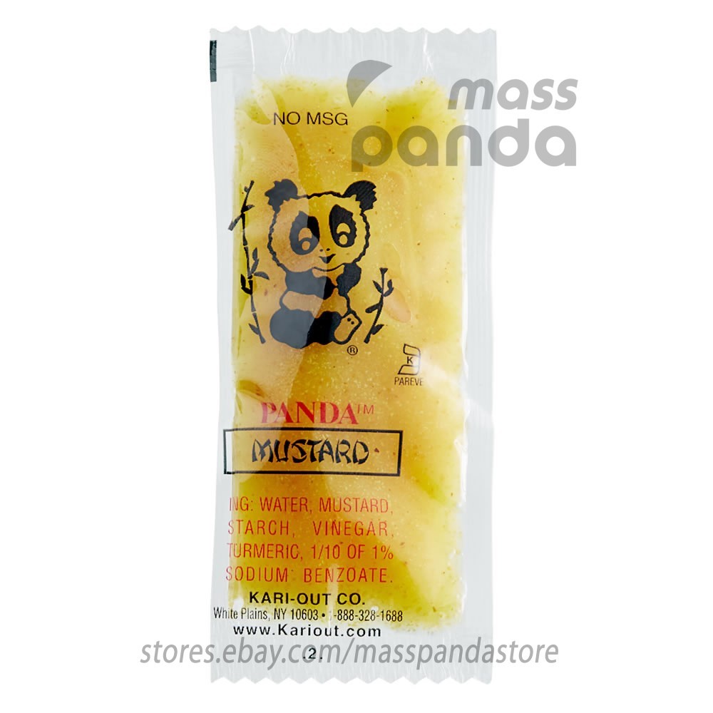 Kari-Out Chinese Hot Mustard, 8g Restaurant Portion Packets, Individually Packed