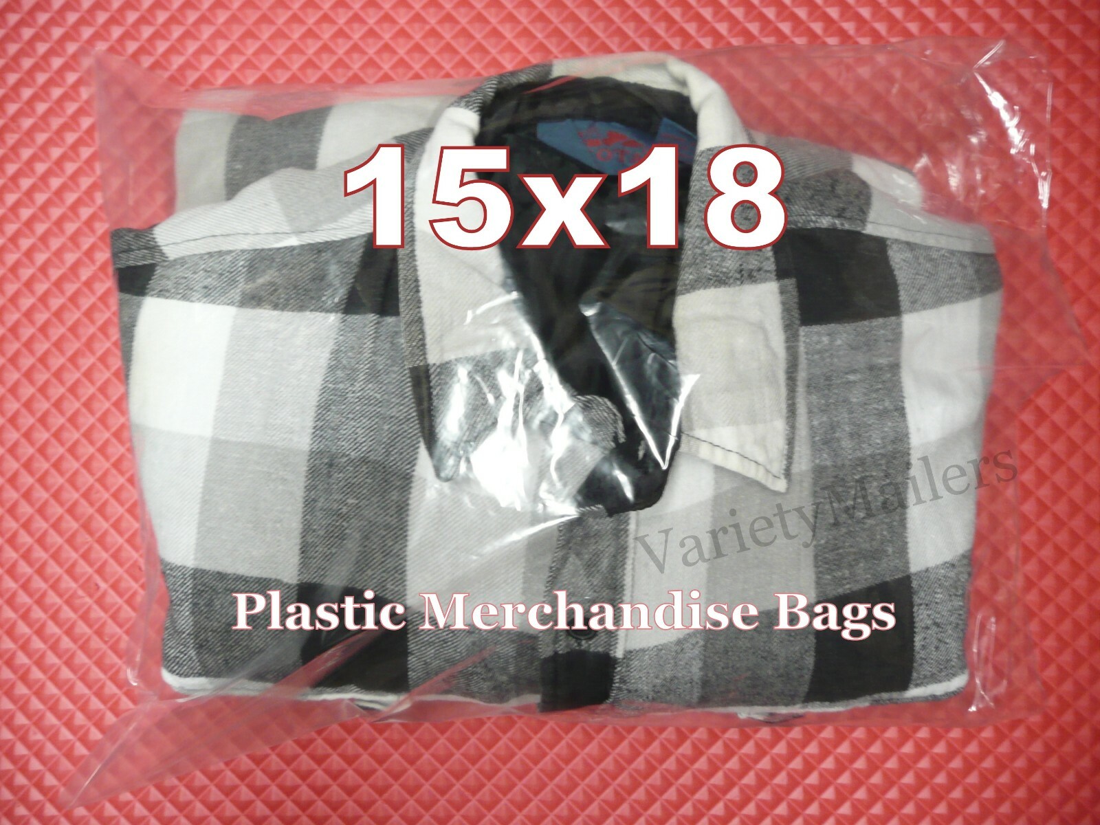20 Clear Plastic Merchandise Bag Combo ~ 2 Large Sizes 15x18 & 18x24 / 1.5 Mil