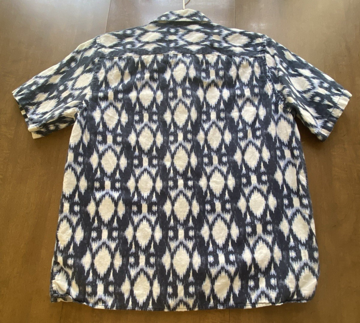 Gap Kids Size 14 Husky Blue Cargo Shorts & 14/16 Print Button Down Shirt Light