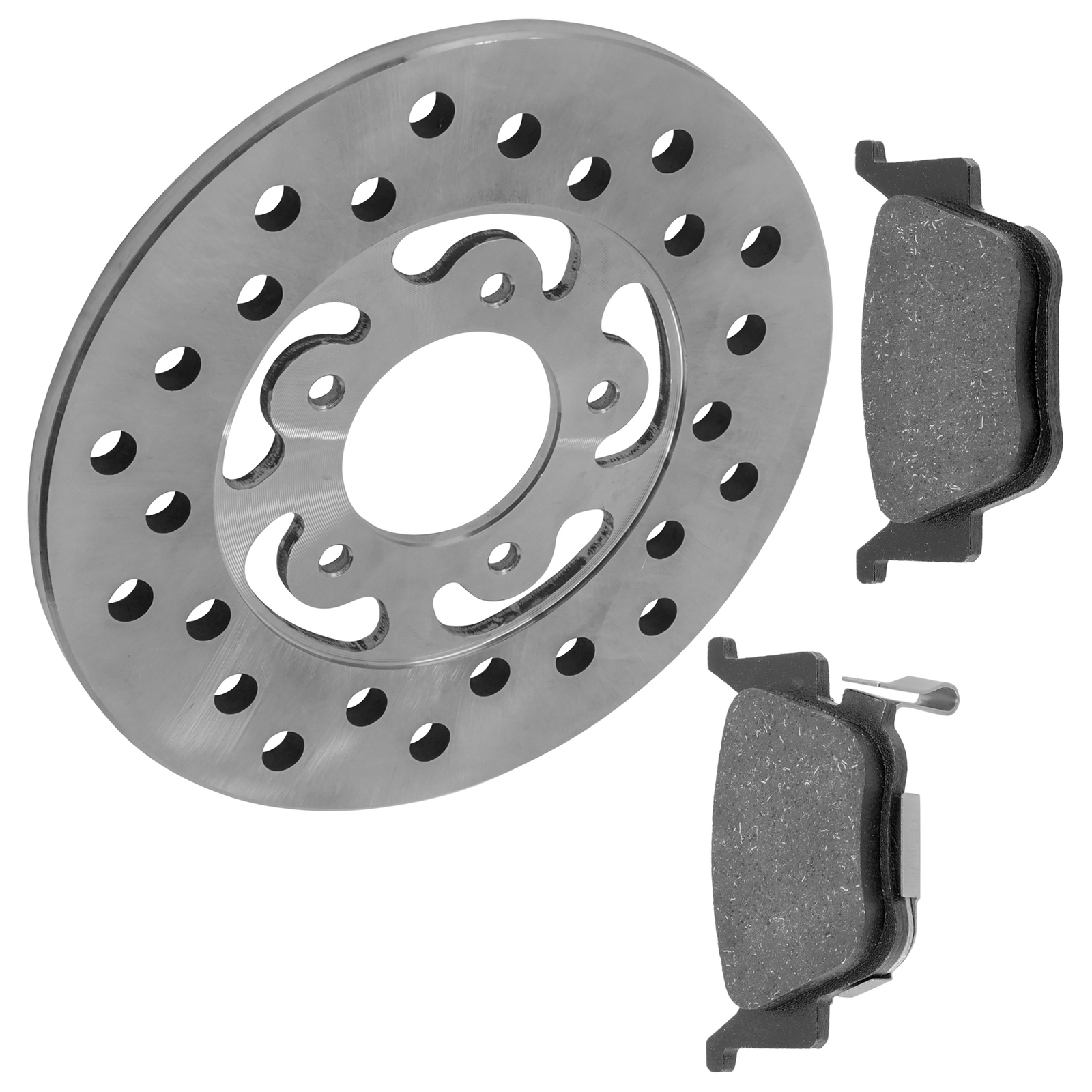 Rear Brake Disc Rotor w/ Brake Pads for Honda Rincon 650 TRX650FA 2003 2004 2005