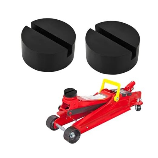Car Jack Stand Pad, Rubber Vehicle Pinch Weld Side Frame Rail Protector, 2PCS