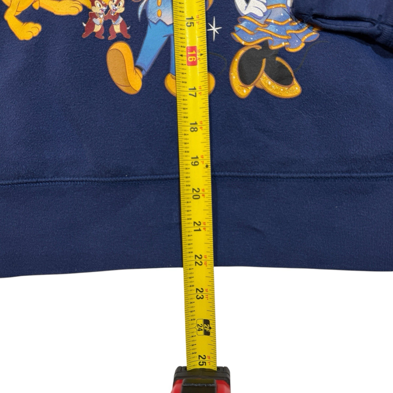 Walt Disney World 50th Anniversary Full Zip Up Hooded Hoodie Sweatshirt Blue Med